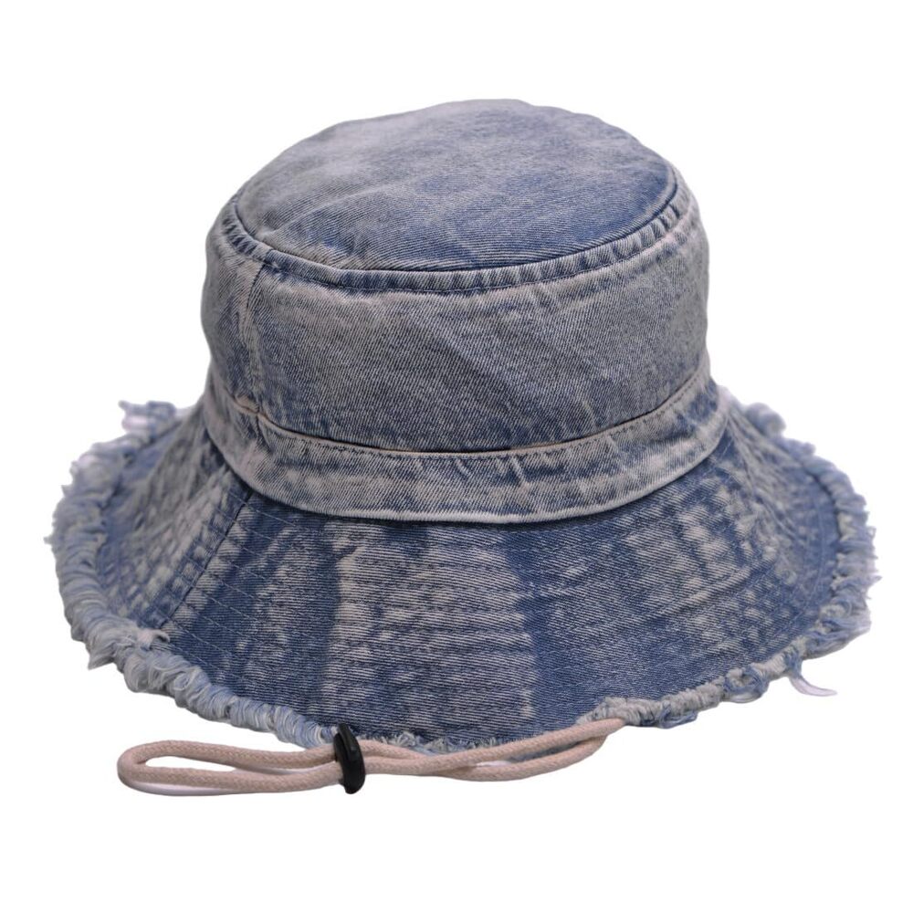 2150 Fashion Cotton Denim Distressed Bucket Hat, Sun Hat, Hat and BLU27 - Picture 1 of 9